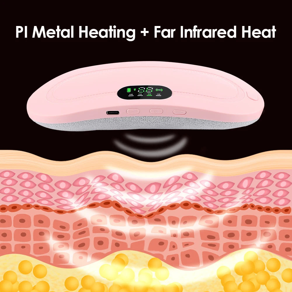 🔥 Smart Heated Massage Belt – Ultimate Relief for Menstrual Cramps 💖