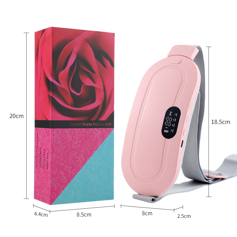 🔥 Smart Heated Massage Belt – Ultimate Relief for Menstrual Cramps 💖