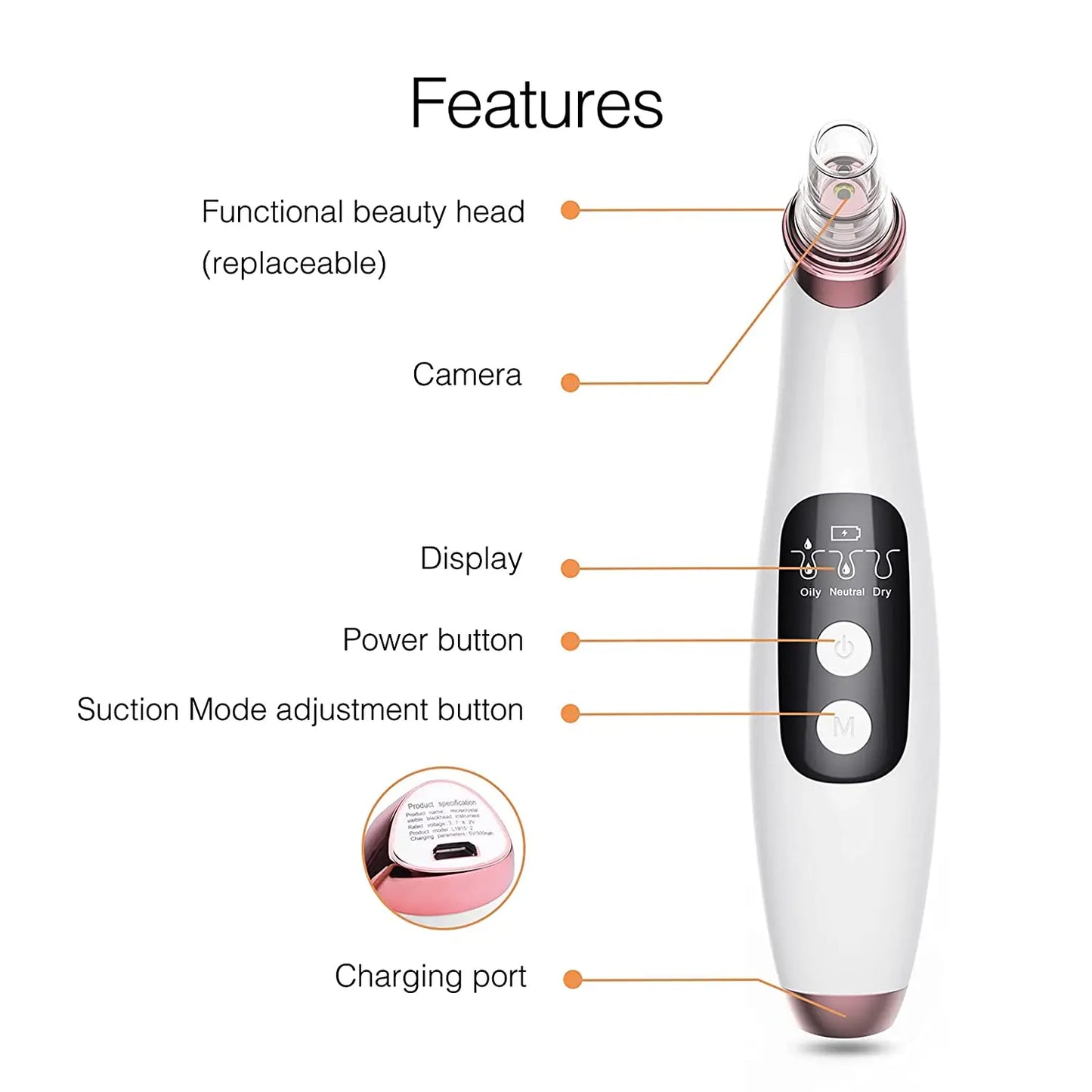 🌀 Smart Pore Vacuum with HD Camera – Watch Your Skin Get Clean! 🔍✨
