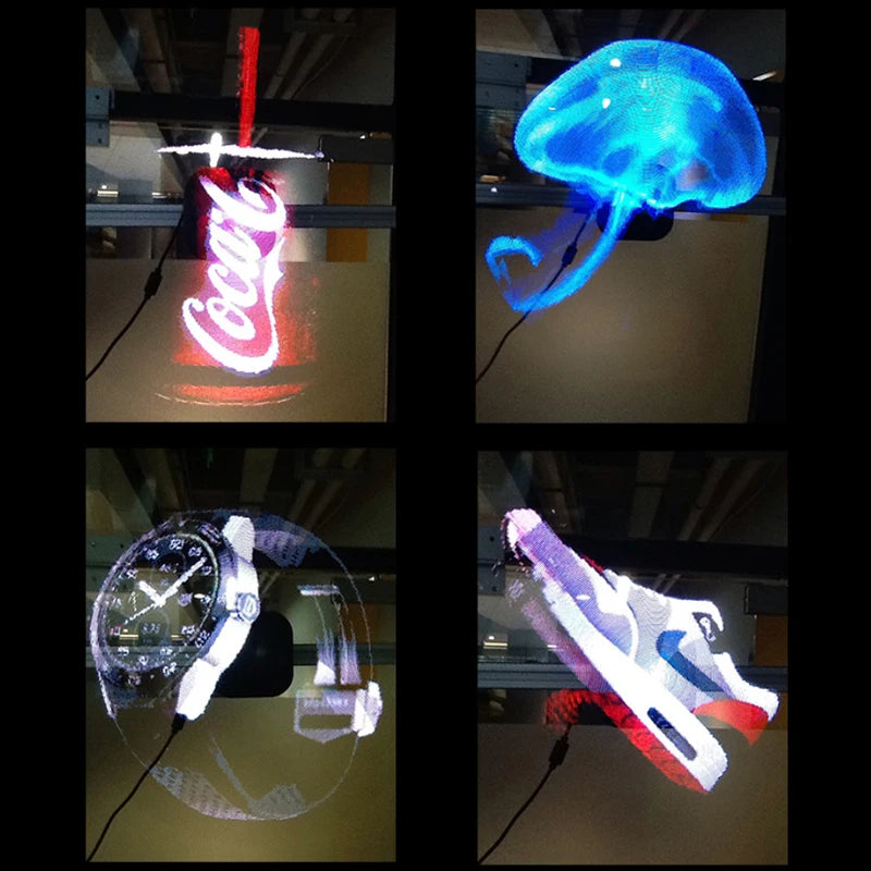 Wifi 3D Fan Hologram Projector Remote Wifi Control Commercial Advertising Display Holograma Projetor Transmit Picture Video