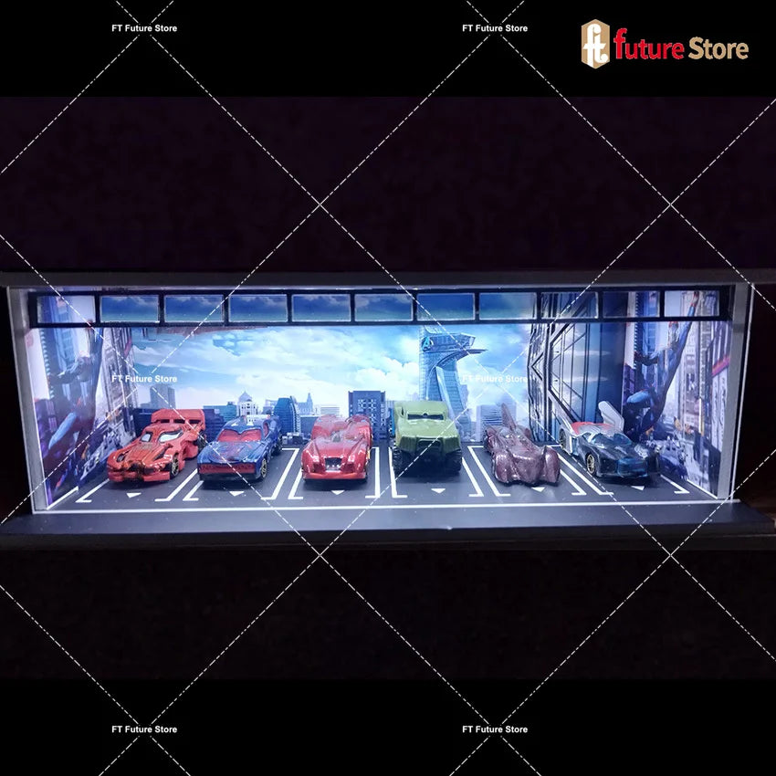 LED Garage Diorama Display