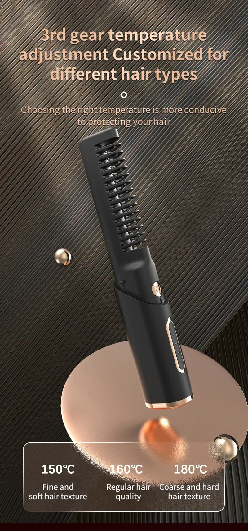 πββοΈ Wireless 2-in-1 Hair Straightening Brush β Smooth Hair, Anywhere! β¨π₯