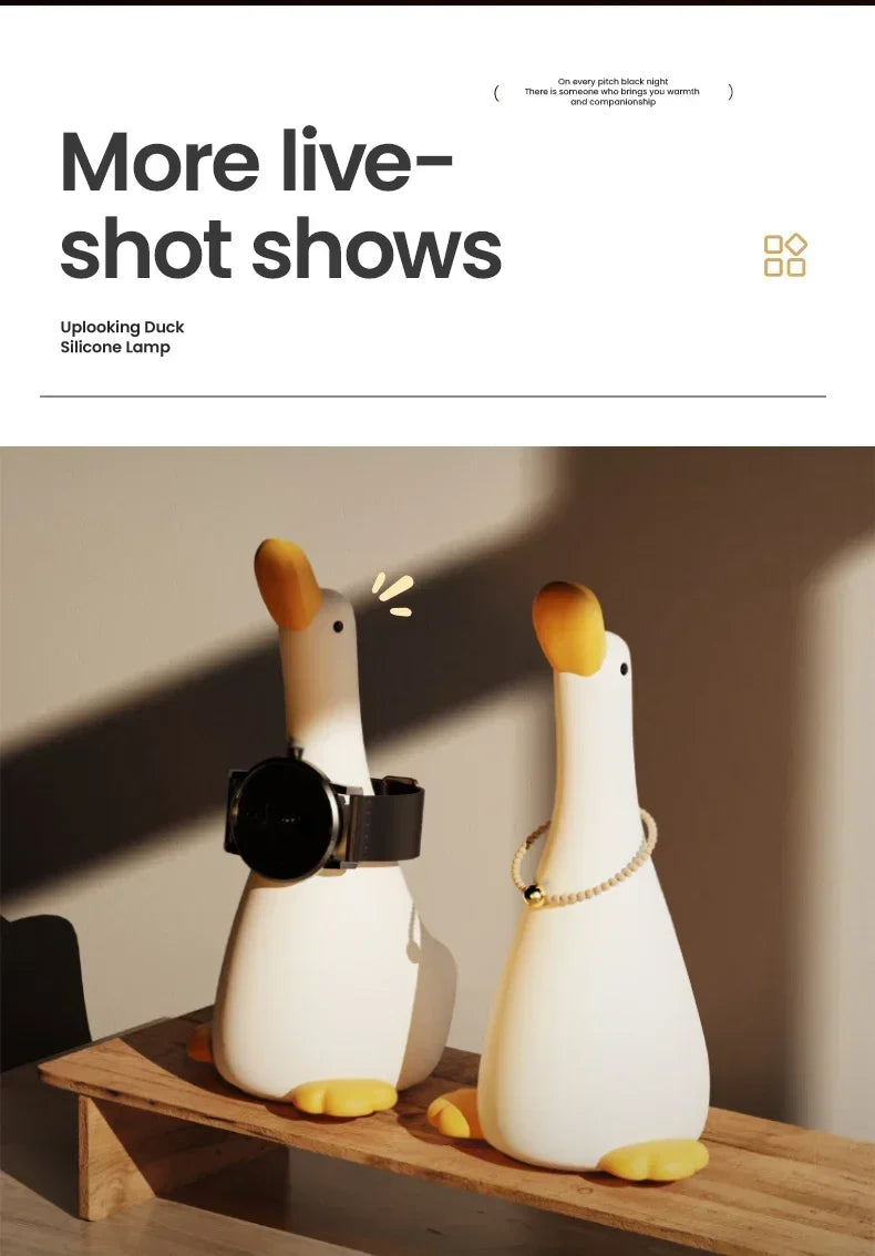 Cute Duck Silicone Patting Lamp