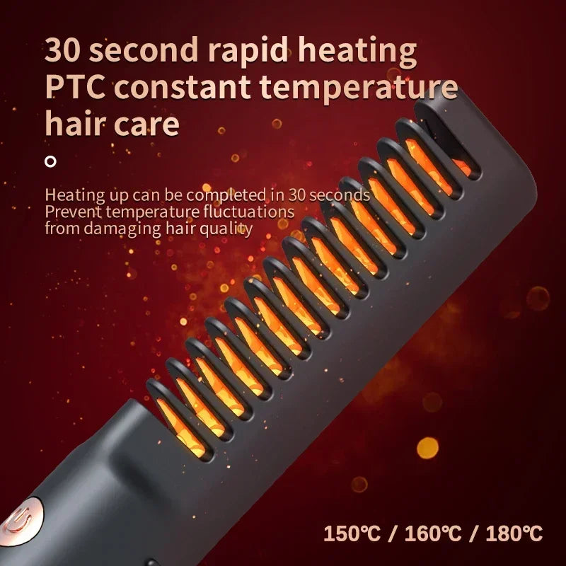 πββοΈ Wireless 2-in-1 Hair Straightening Brush β Smooth Hair, Anywhere! β¨π₯
