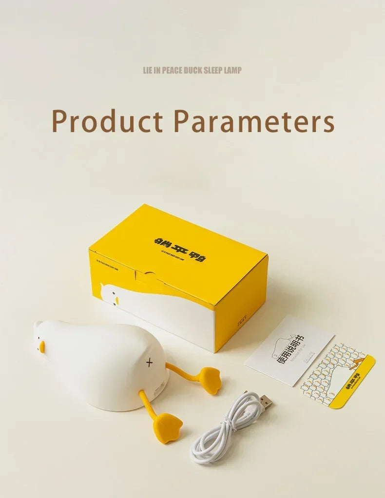 Cute Duck Silicone Patting Lamp