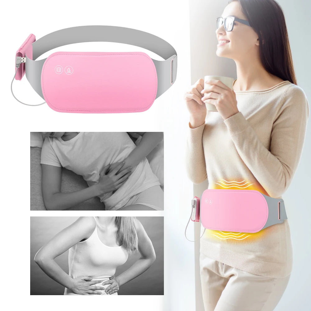 🔥 Smart Heated Massage Belt – Ultimate Relief for Menstrual Cramps 💖