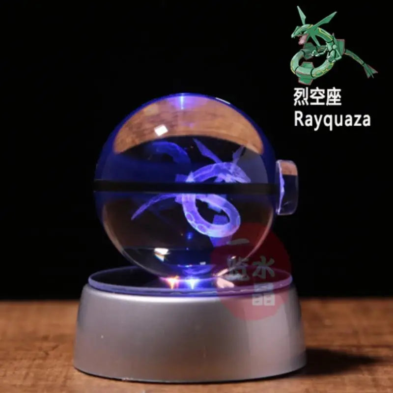 3D Crystal Pokémon Ball Lamp – LED Night Light