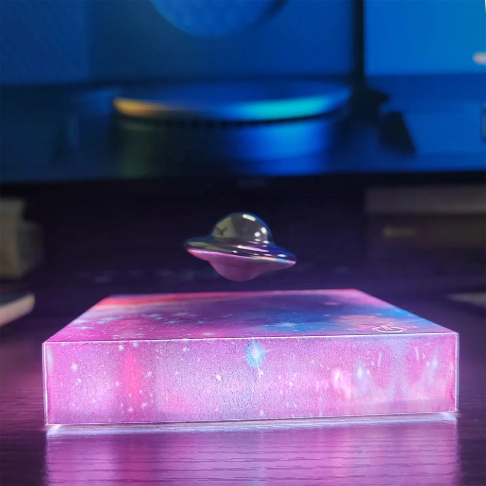 Magnetic Floating LED Night Lamp – Rotating Levitation Desk Light