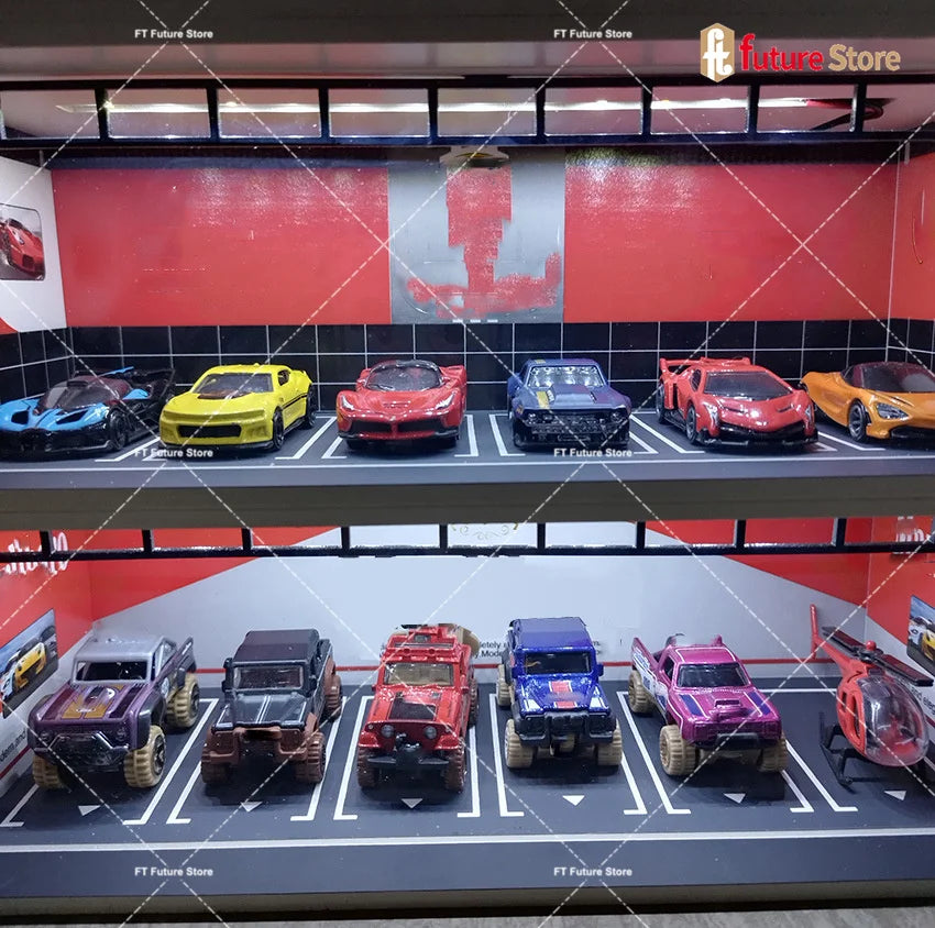 LED Garage Diorama Display