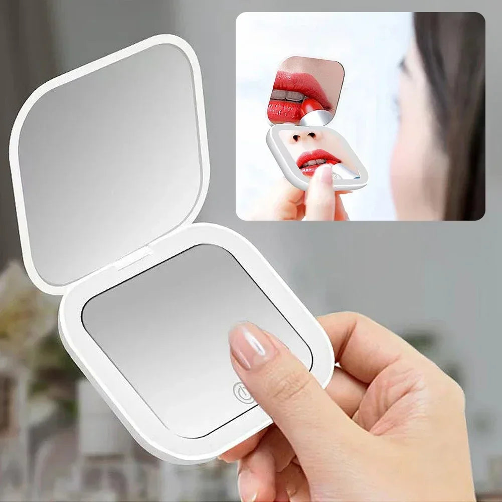 💡 Portable Foldable LED Makeup Mirror – Beauty On the Go! 💄✨