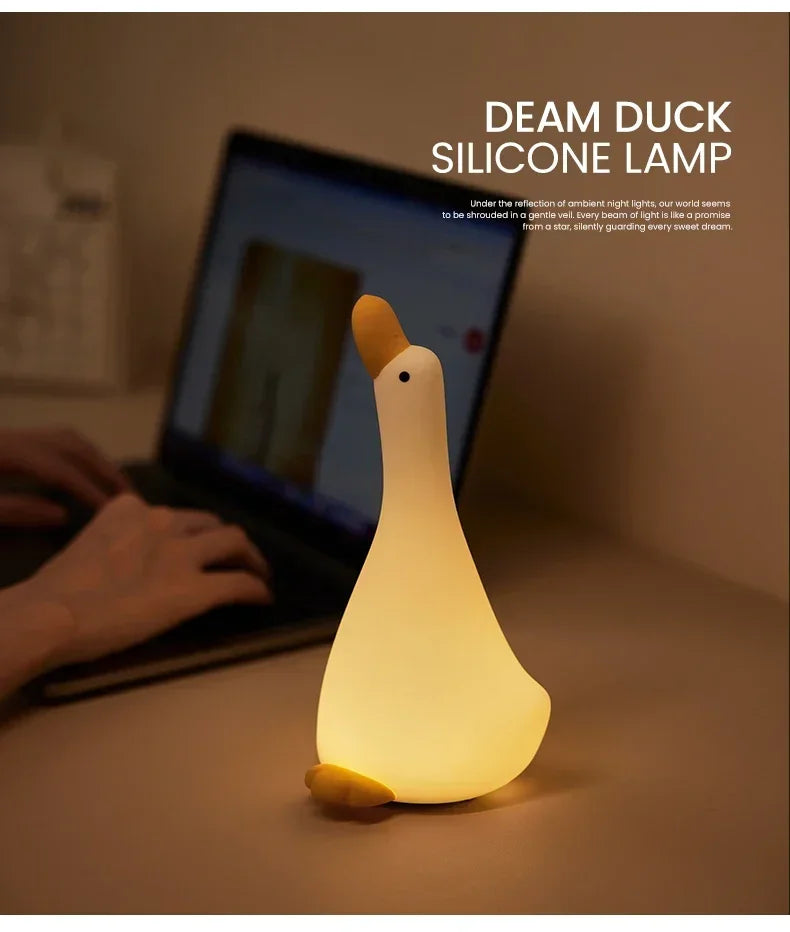Cute Duck Silicone Patting Lamp