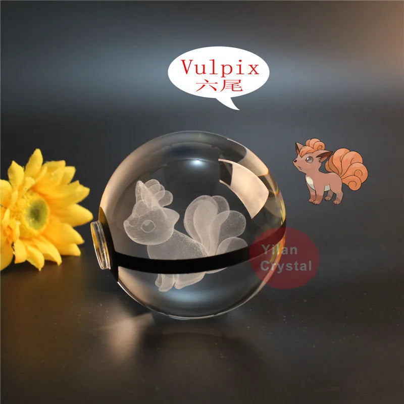 3D Crystal Pokémon Ball Lamp – LED Night Light
