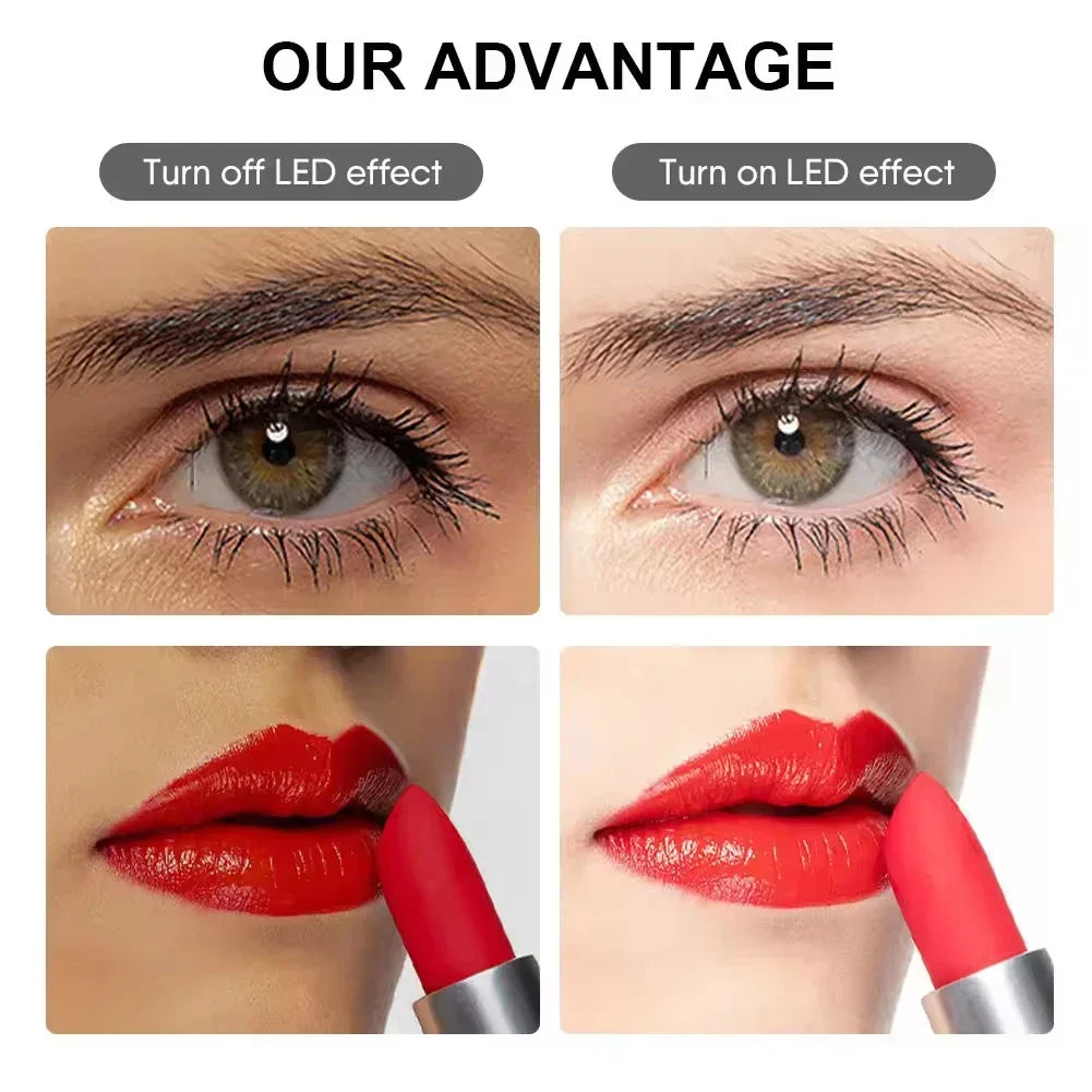 💡 Portable Foldable LED Makeup Mirror – Beauty On the Go! 💄✨