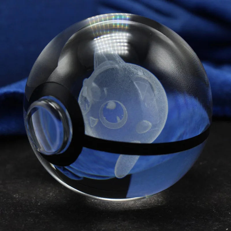 3D Crystal Pokémon Ball Lamp – LED Night Light