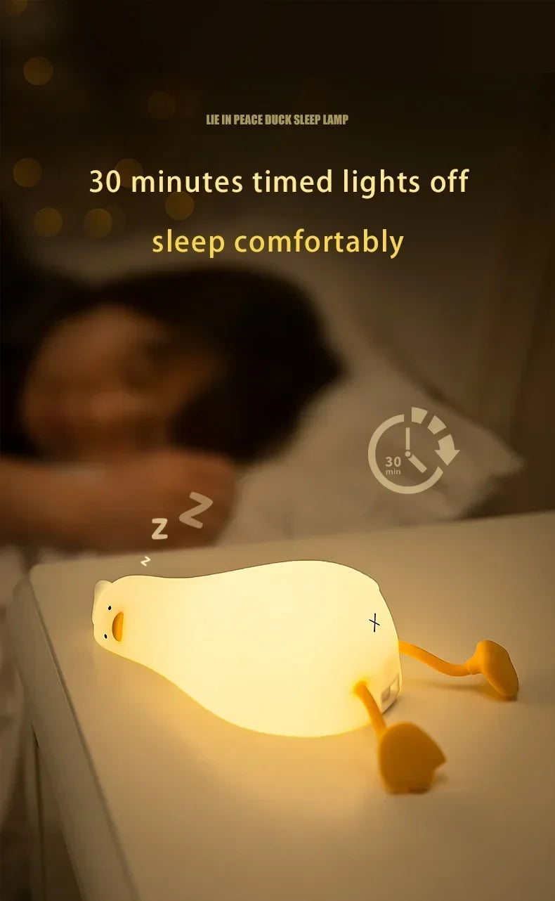 Cute Duck Silicone Patting Lamp