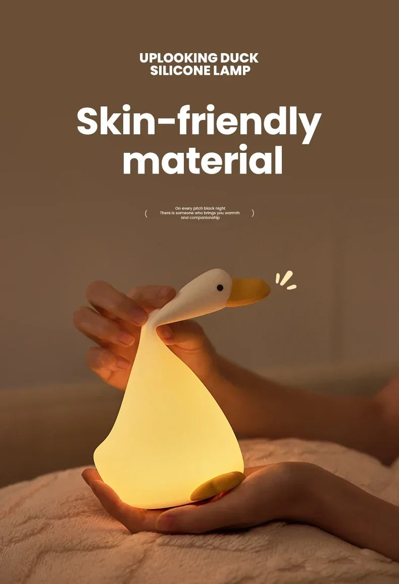 Cute Duck Silicone Patting Lamp