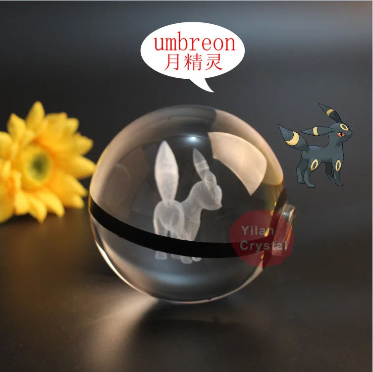 3D Crystal Pokémon Ball Lamp – LED Night Light