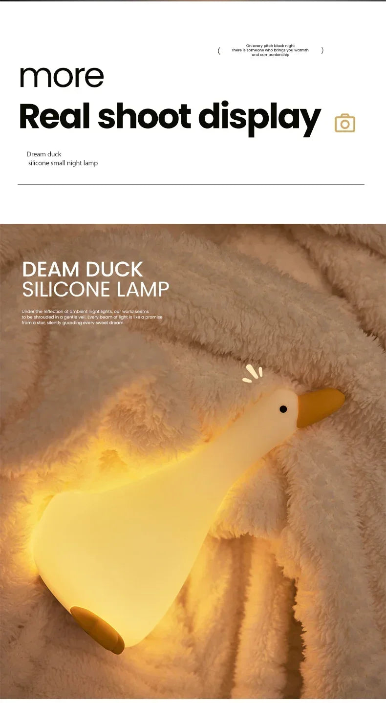 Cute Duck Silicone Patting Lamp