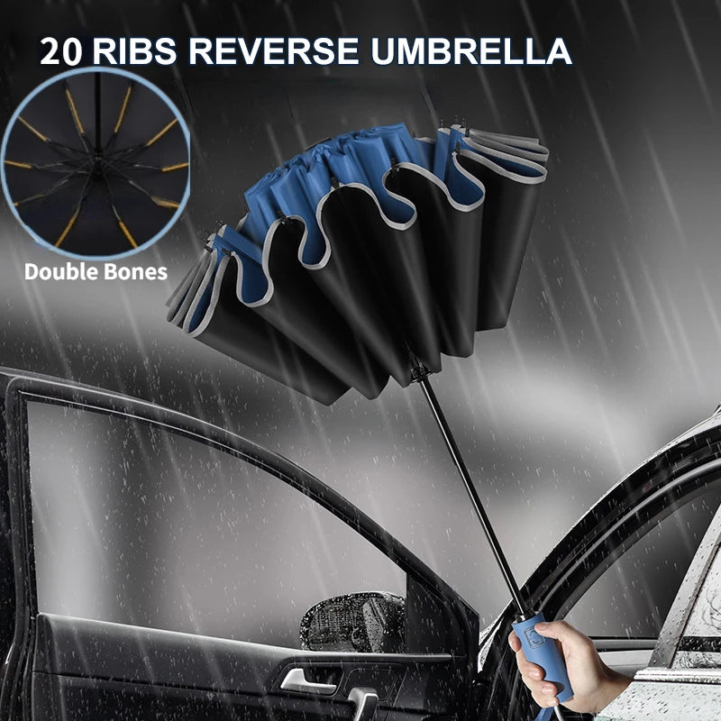 AutoFold LED Umbrella – Weatherproof
