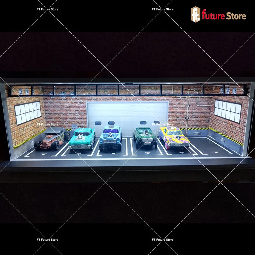 LED Garage Diorama Display