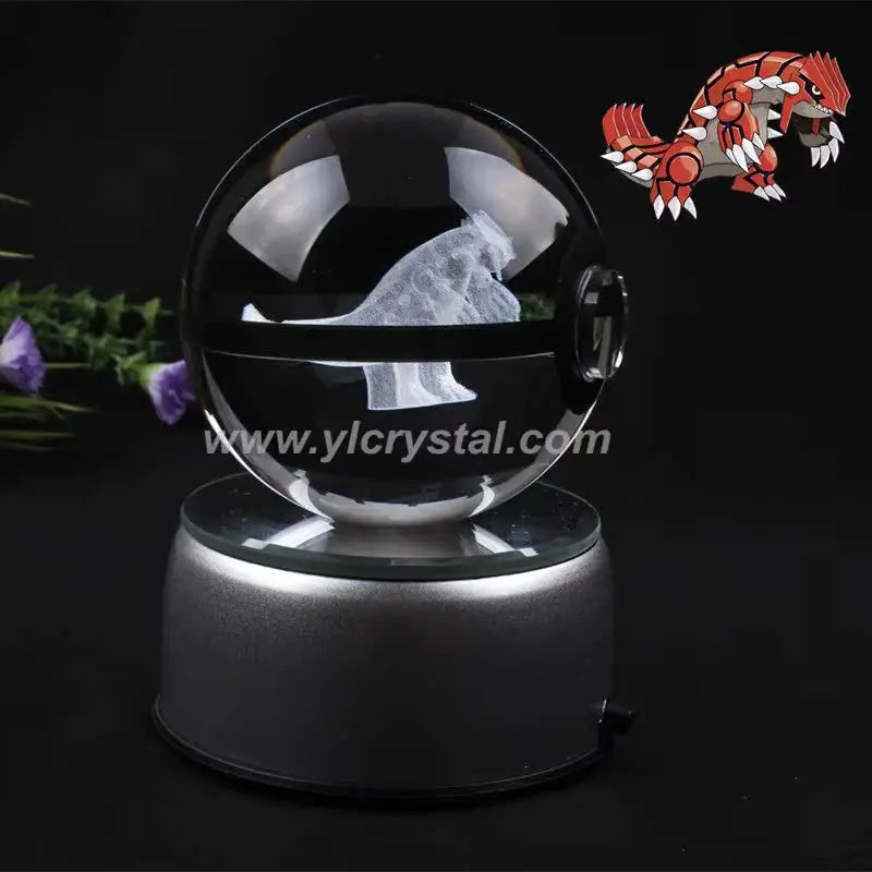 3D Crystal Pokémon Ball Lamp – LED Night Light