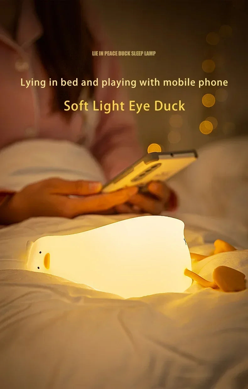 Cute Duck Silicone Patting Lamp