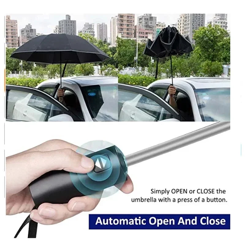AutoFold LED Umbrella – Weatherproof