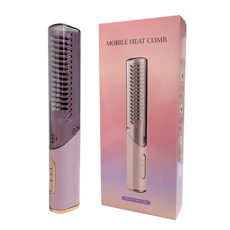πββοΈ Wireless 2-in-1 Hair Straightening Brush β Smooth Hair, Anywhere! β¨π₯