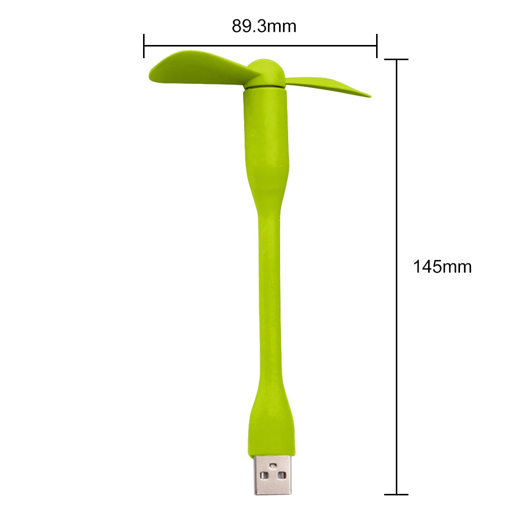 Mini LED Clock Fan – USB Powered Flexible Cooling Fan