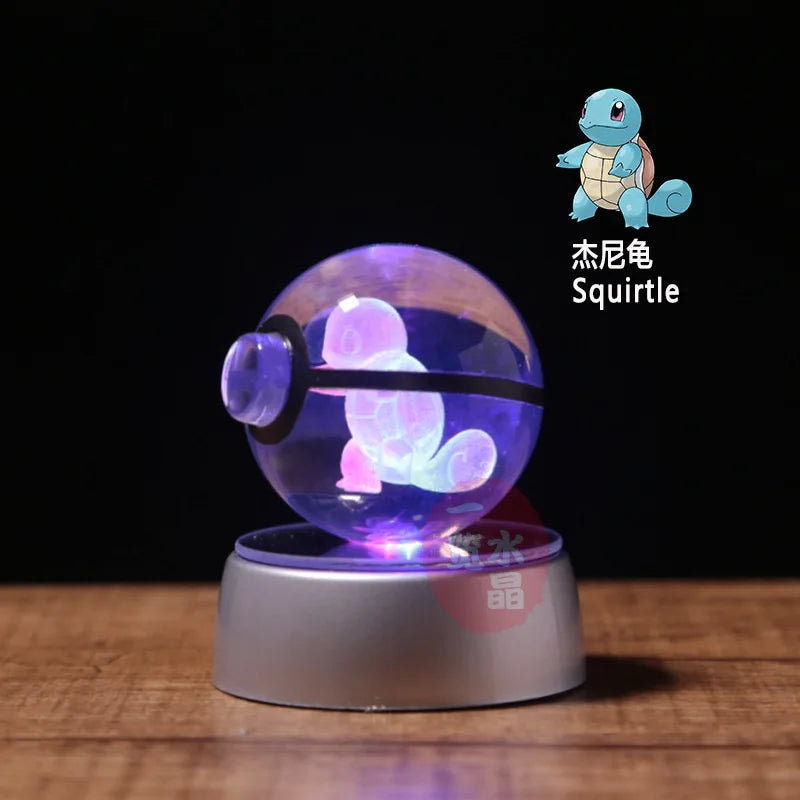 3D Crystal Pokémon Ball Lamp – LED Night Light