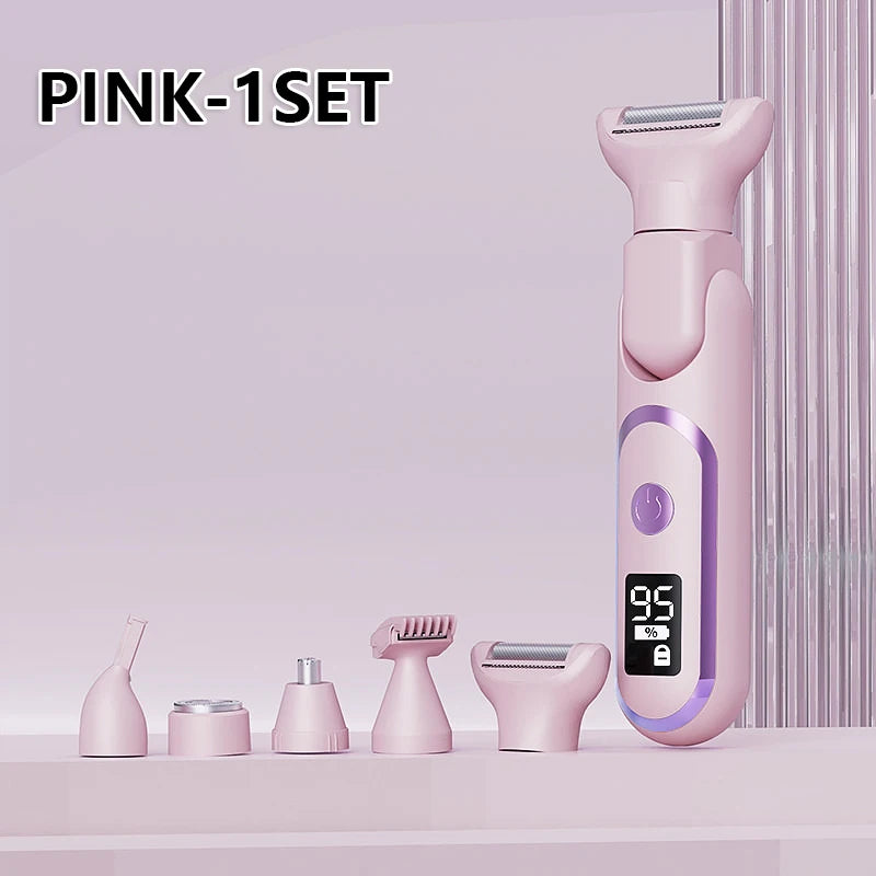 💖 5-in-1 Cordless Electric Shaver for Women – Smooth Skin Anytime, Anywhere! ✨