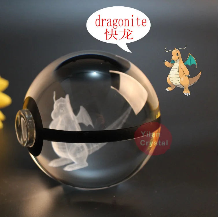 3D Crystal Pokémon Ball Lamp – LED Night Light