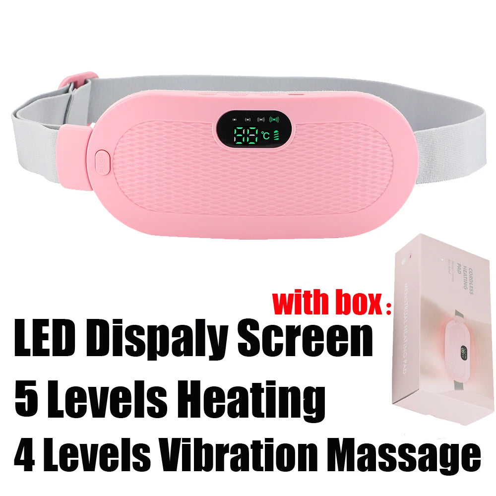 🔥 Smart Heated Massage Belt – Ultimate Relief for Menstrual Cramps 💖