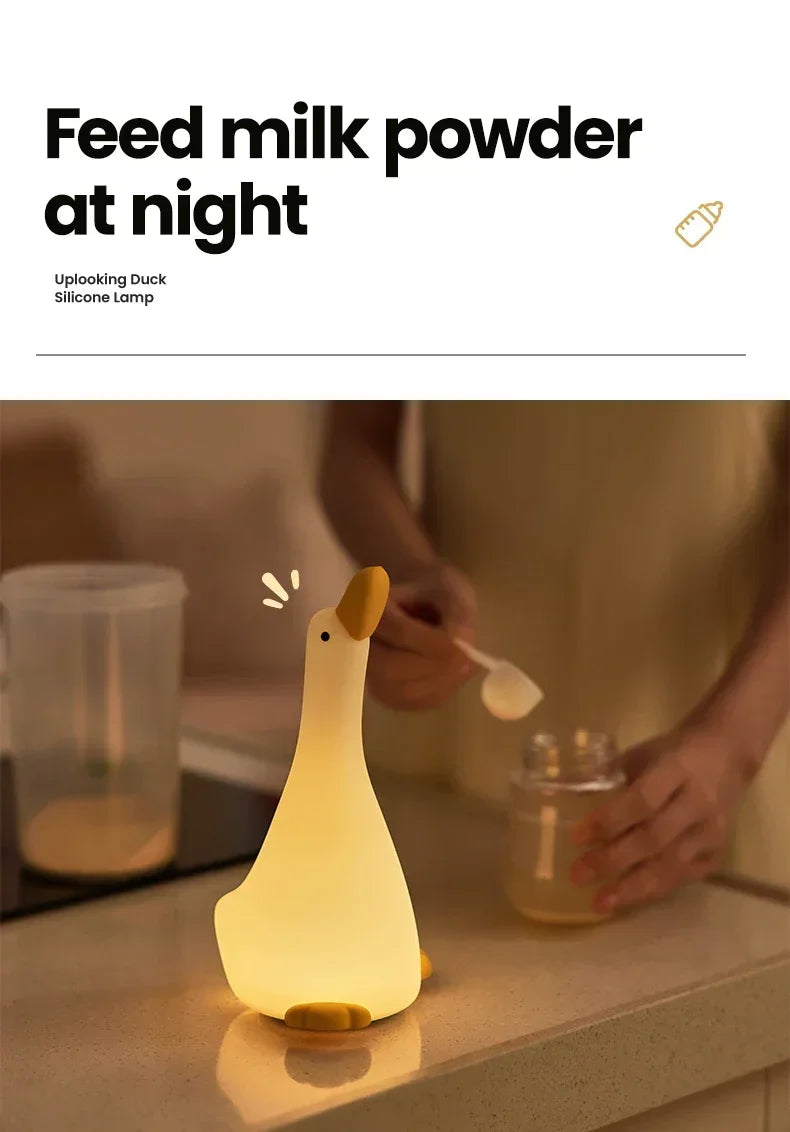 Cute Duck Silicone Patting Lamp