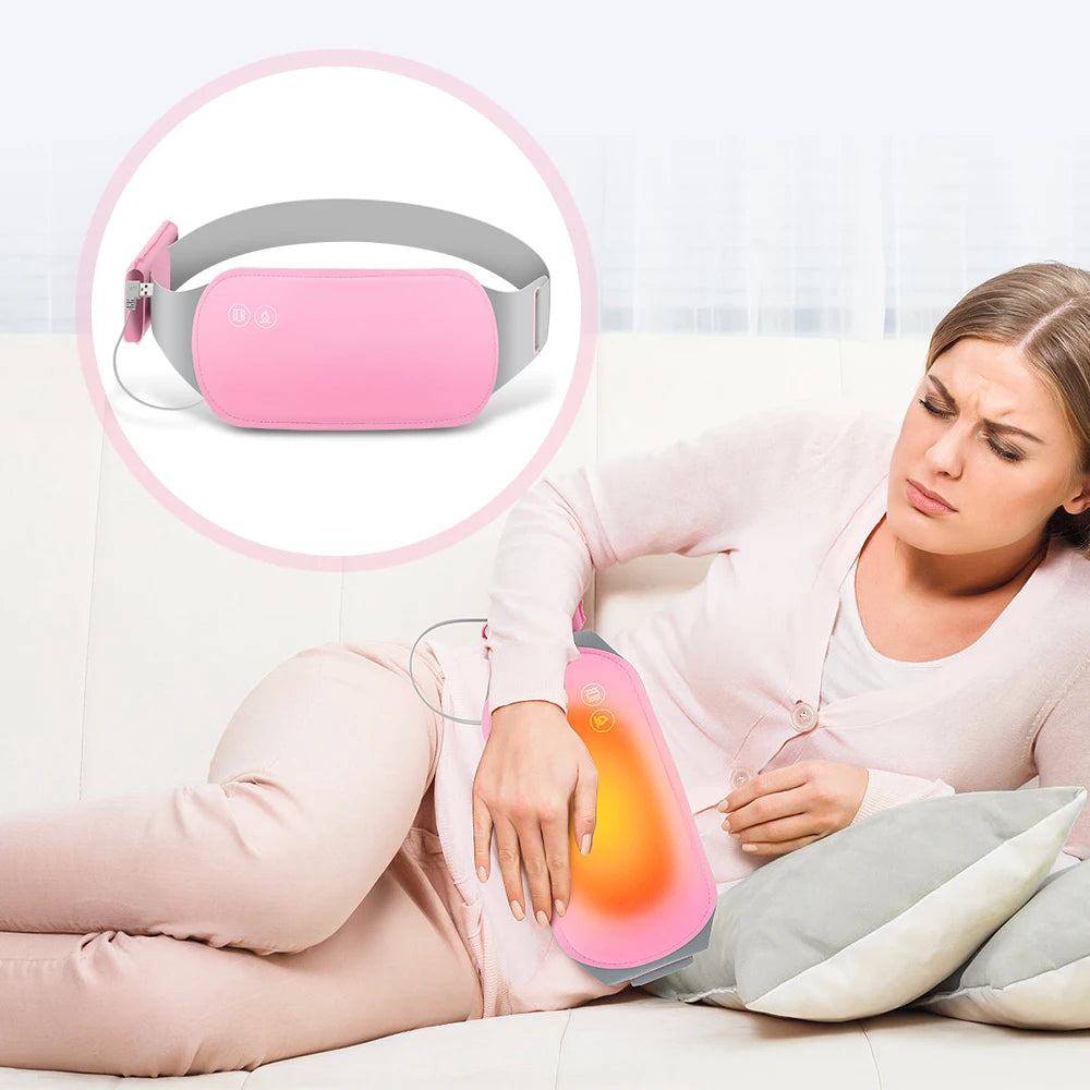 🔥 Smart Heated Massage Belt – Ultimate Relief for Menstrual Cramps 💖
