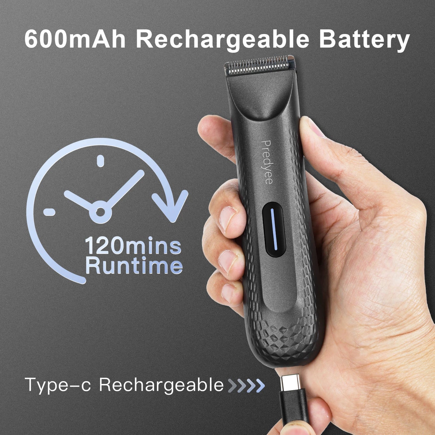 🧔♂️ Waterproof Electric Body Trimmer for Men 💪🚿