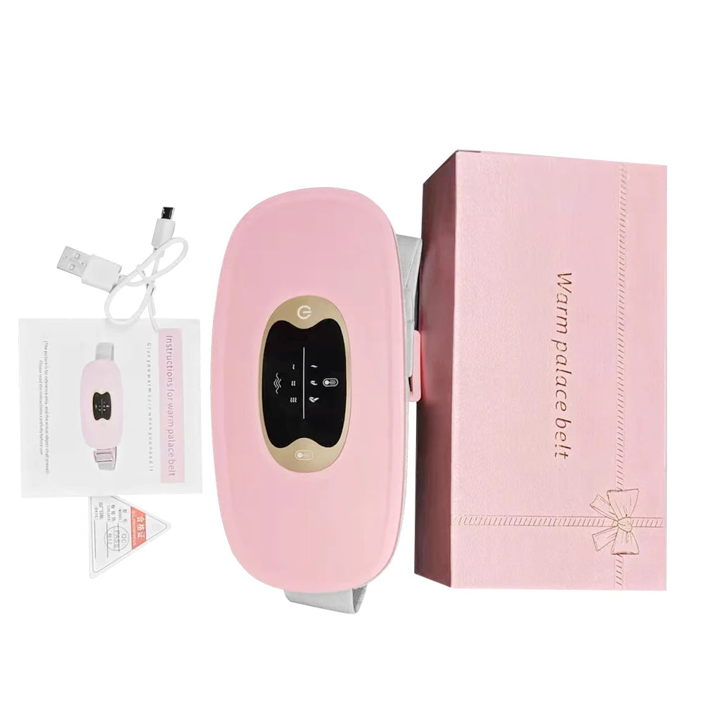 🔥 Smart Heated Massage Belt – Ultimate Relief for Menstrual Cramps 💖