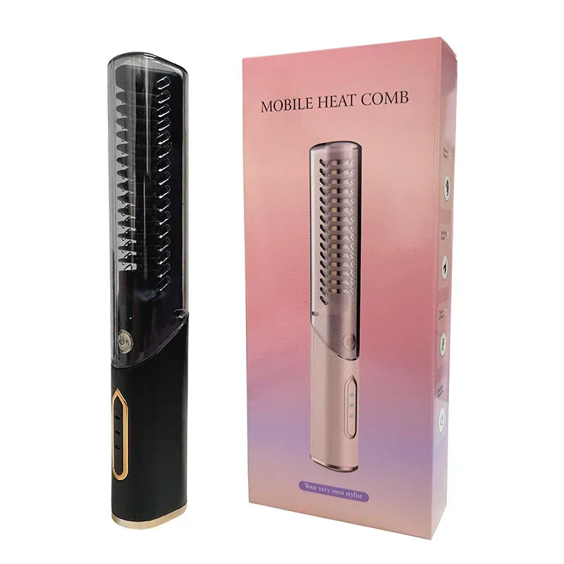 πββοΈ Wireless 2-in-1 Hair Straightening Brush β Smooth Hair, Anywhere! β¨π₯