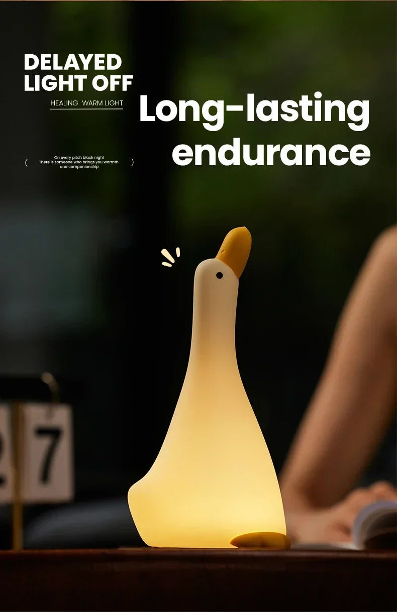 Cute Duck Silicone Patting Lamp