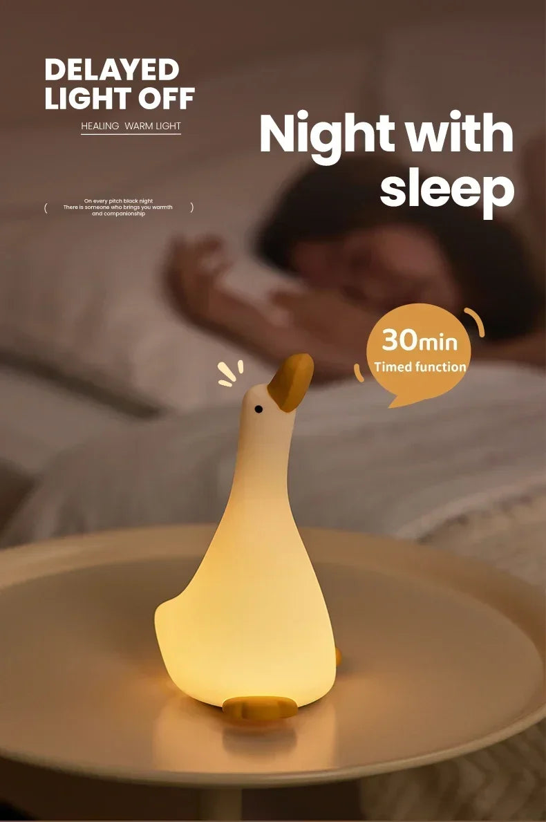 Cute Duck Silicone Patting Lamp