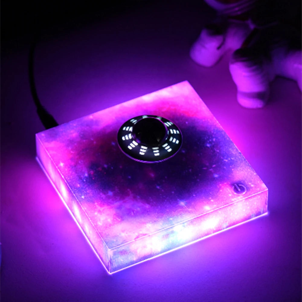 Magnetic Floating LED Night Lamp – Rotating Levitation Desk Light
