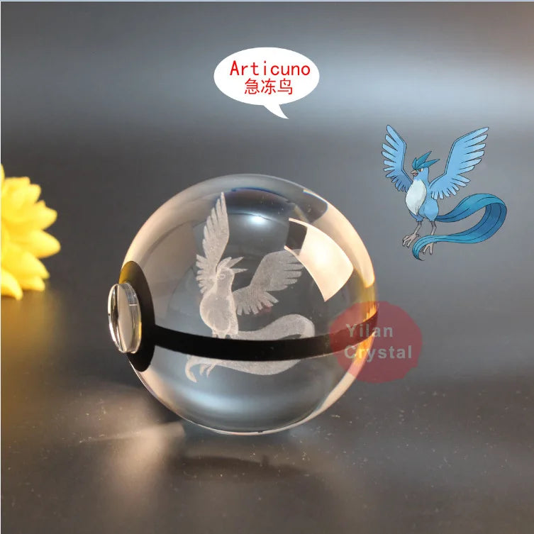 3D Crystal Pokémon Ball Lamp – LED Night Light