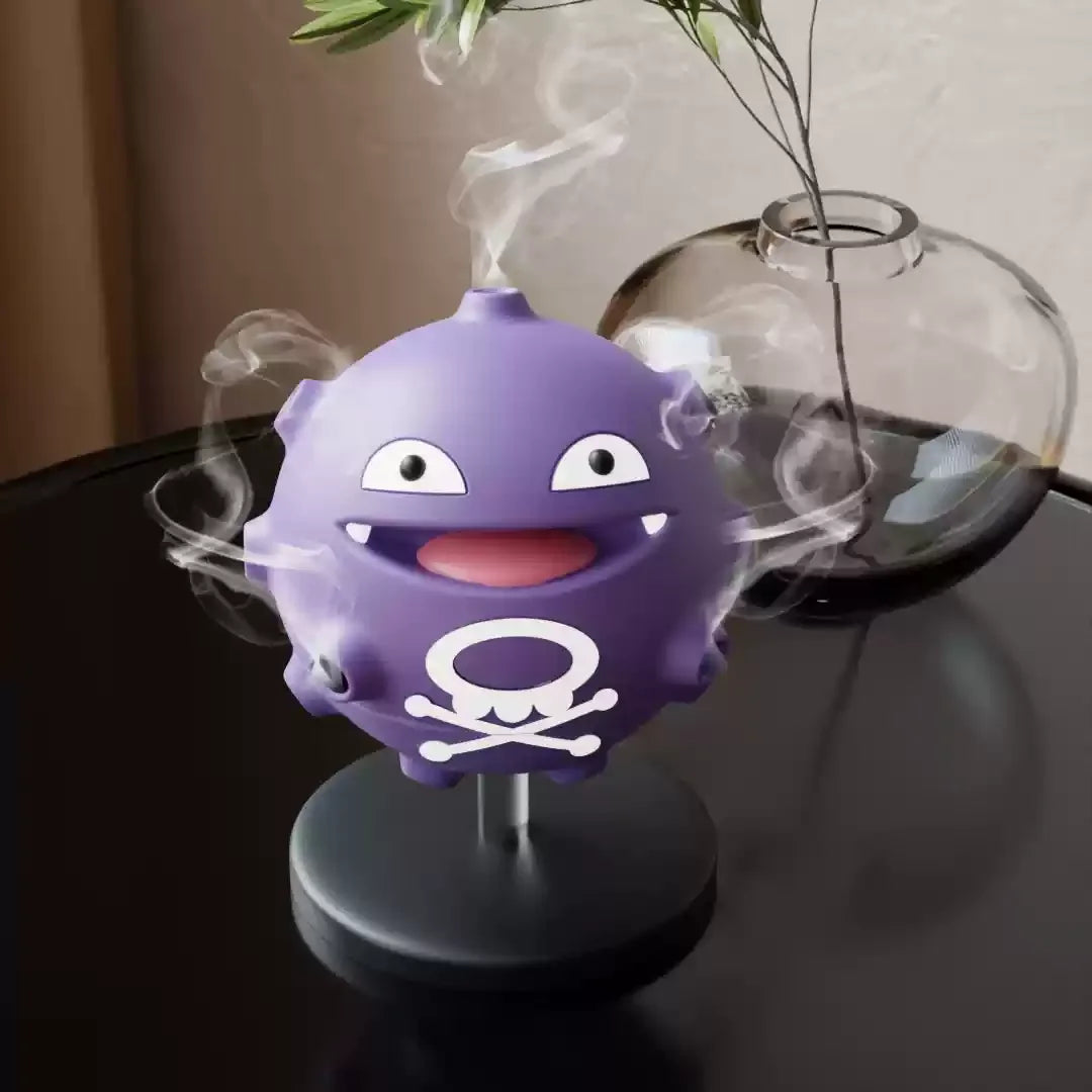 Koffing-Inspired Dual Gas Grenade Incense Burner & Ashtray