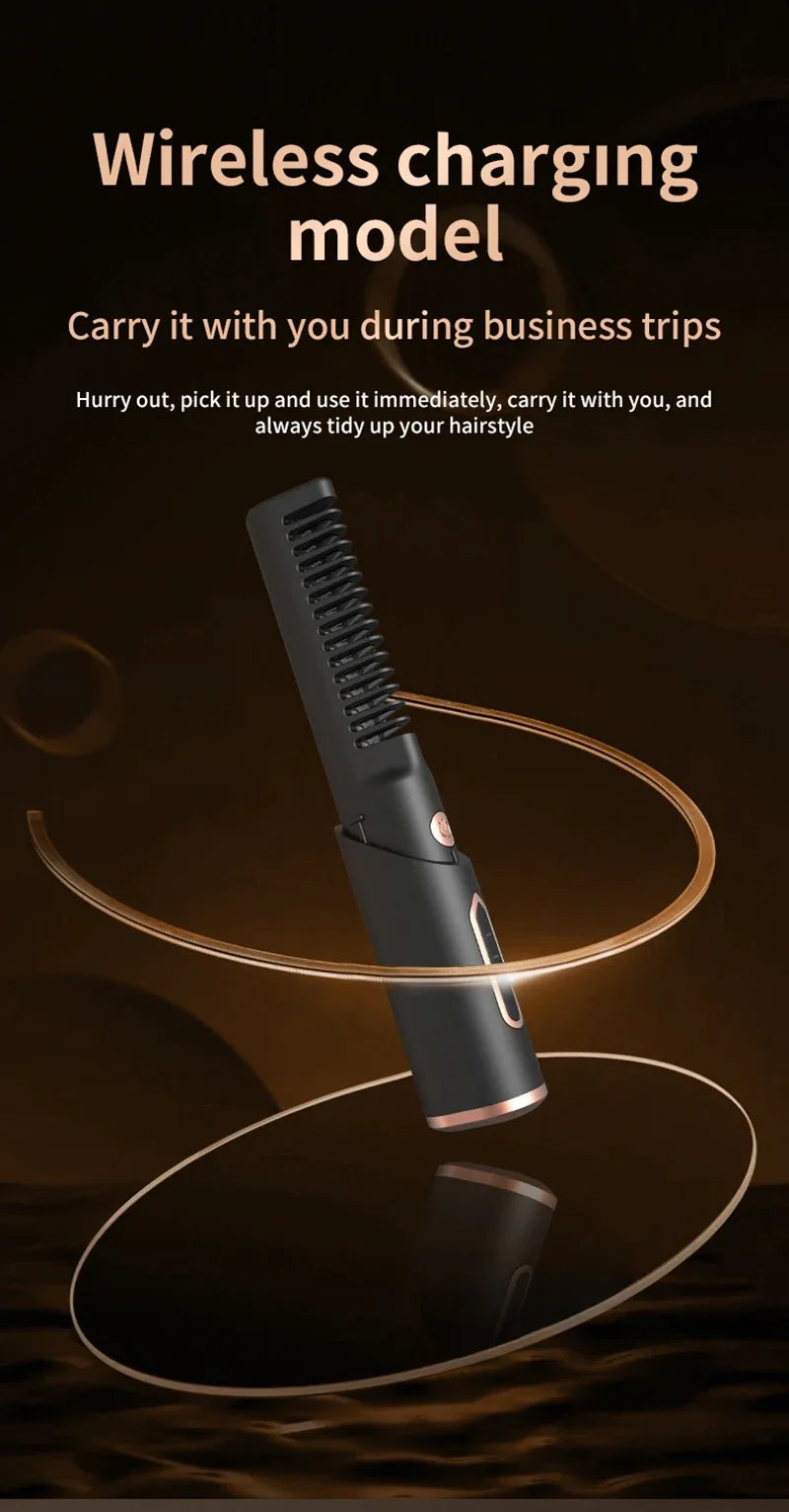 πββοΈ Wireless 2-in-1 Hair Straightening Brush β Smooth Hair, Anywhere! β¨π₯