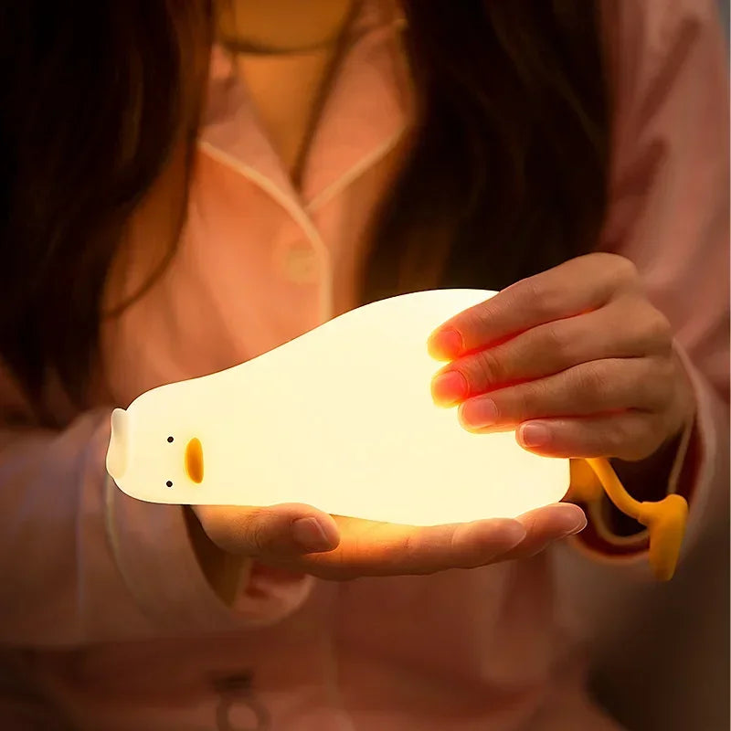 Cute Duck Silicone Patting Lamp