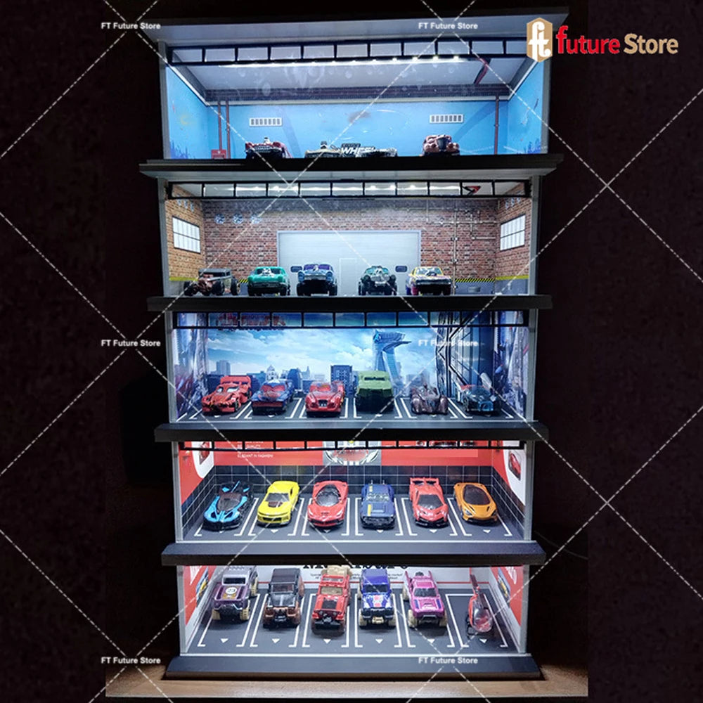 LED Garage Diorama Display