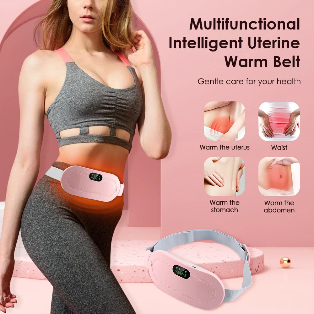 🔥 Smart Heated Massage Belt – Ultimate Relief for Menstrual Cramps 💖