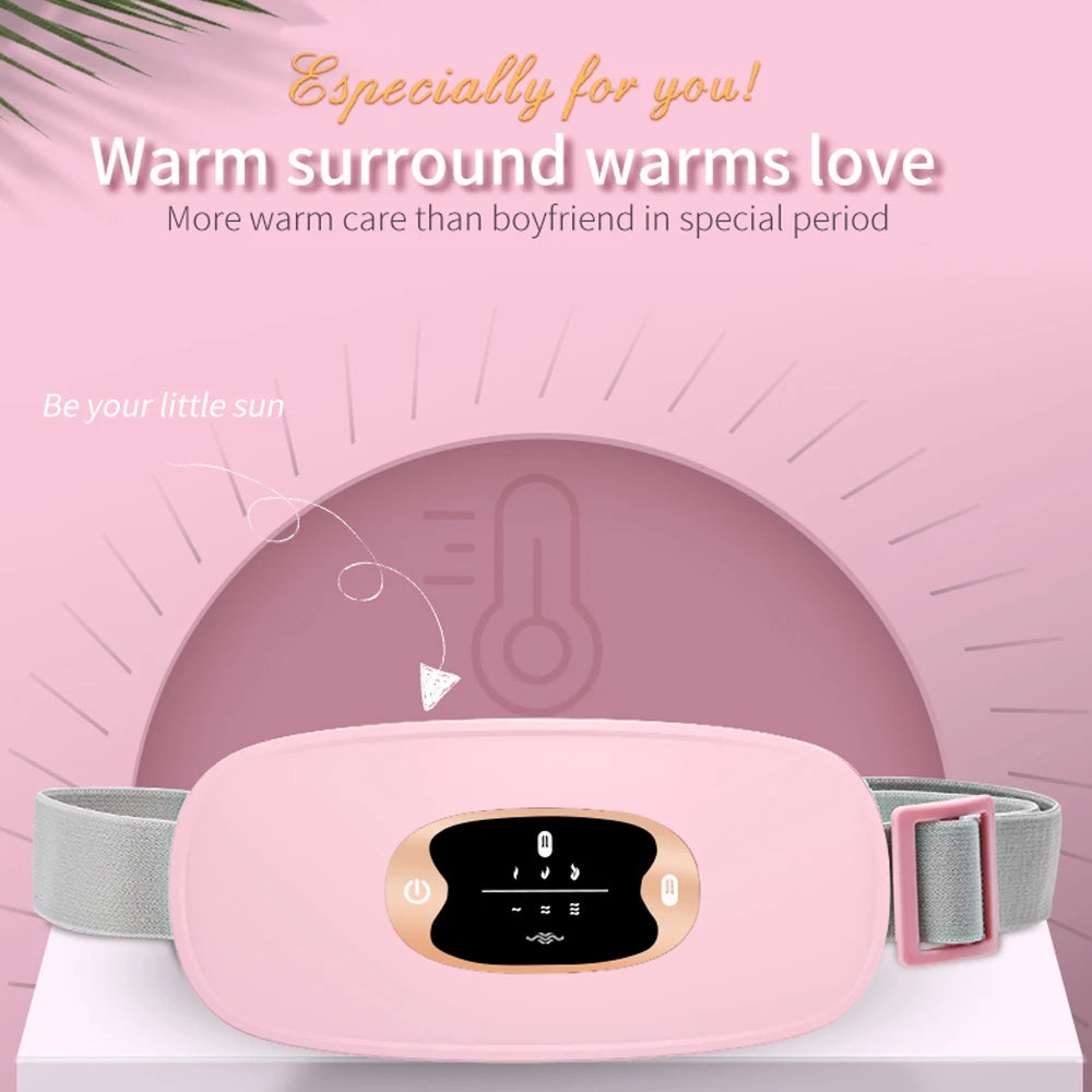 🔥 Smart Heated Massage Belt – Ultimate Relief for Menstrual Cramps 💖