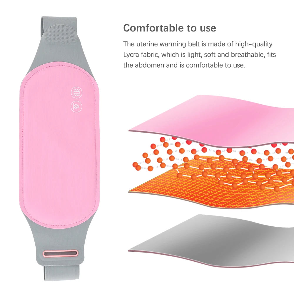 🔥 Smart Heated Massage Belt – Ultimate Relief for Menstrual Cramps 💖