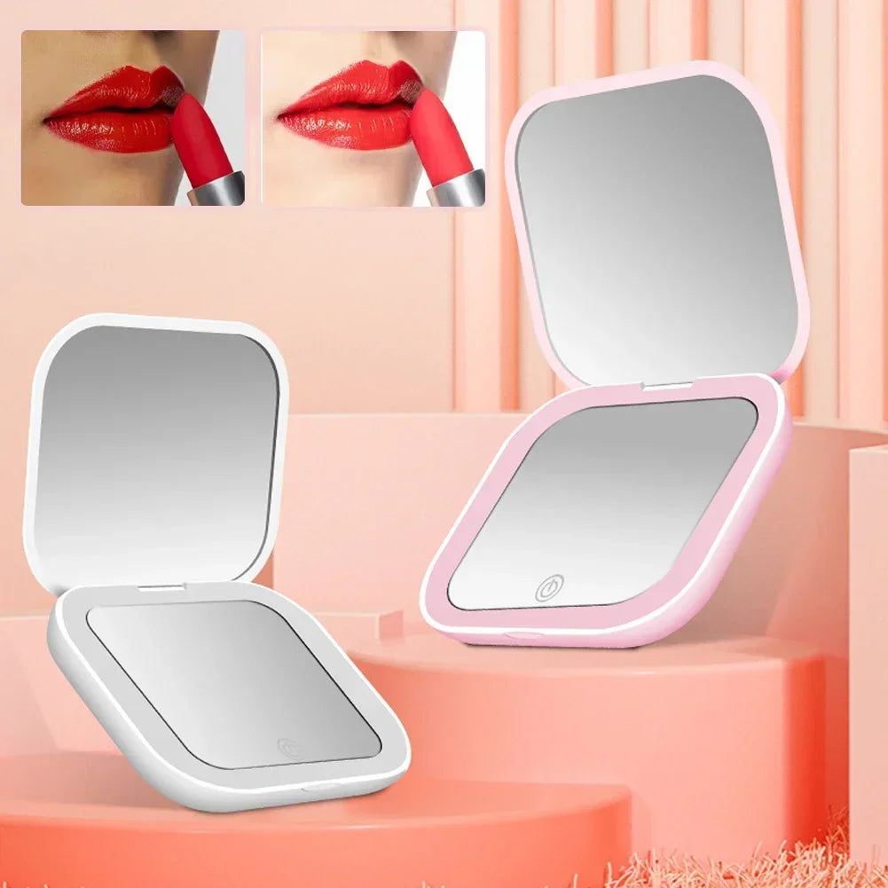 💡 Portable Foldable LED Makeup Mirror – Beauty On the Go! 💄✨